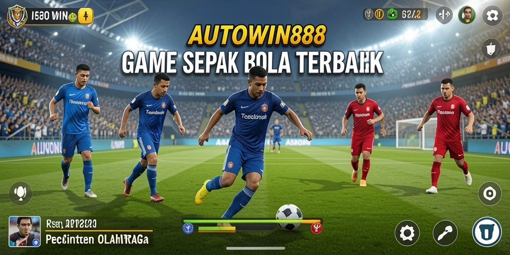 Tampilan gameplay seru dari AUTOWIN88 dengan aksi sepak bola yang mendebarkan.