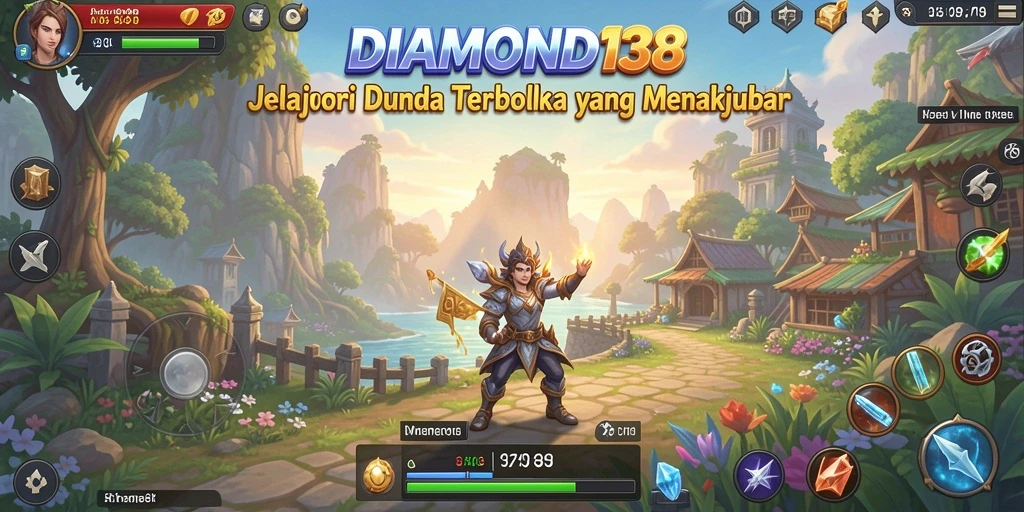 Tampilan gameplay DIAMOND138 dengan eksplorasi dunia terbuka.