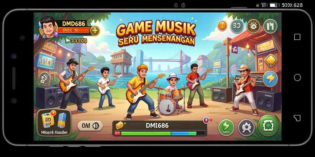 Tampilan gameplay DMD686 yang mengasyikkan dan penuh warna.
