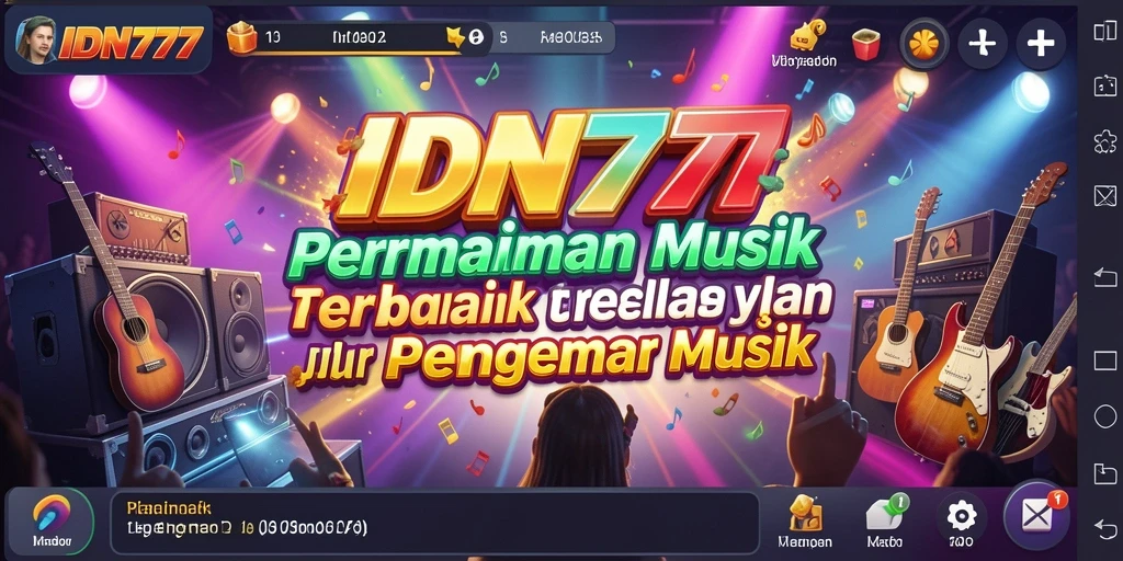 Tampilan gameplay IDN777 dengan lagu-lagu interaktif yang mengasyikkan.
