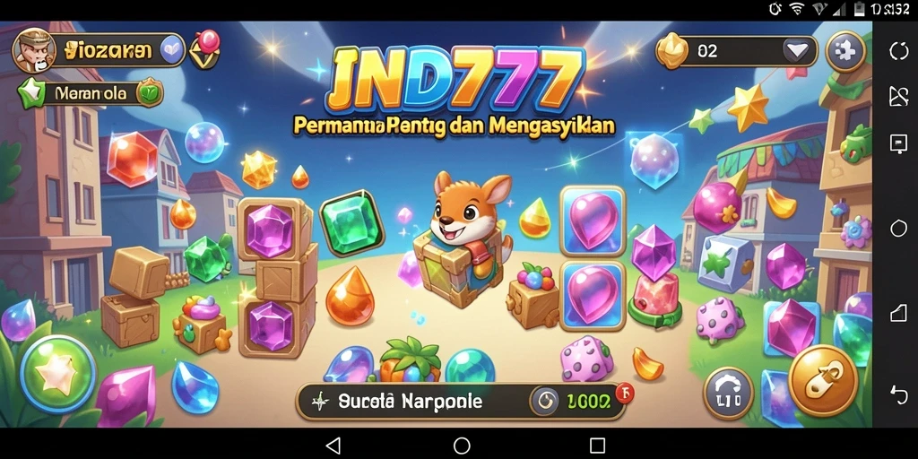 Tampilan gameplay utama IND777 yang menantang dan interaktif.