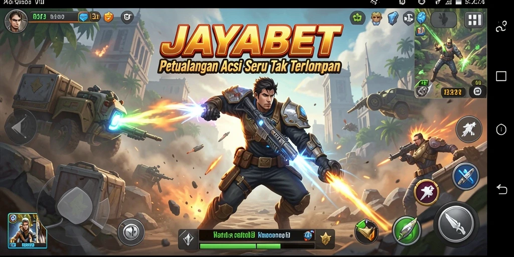 Tampilan gameplay aksi yang menegangkan dari JAYABET.