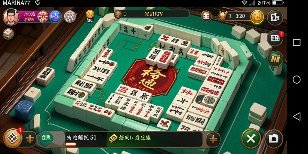 Tampilan utama gameplay Mahjong di MARINA77 yang mengasyikkan.