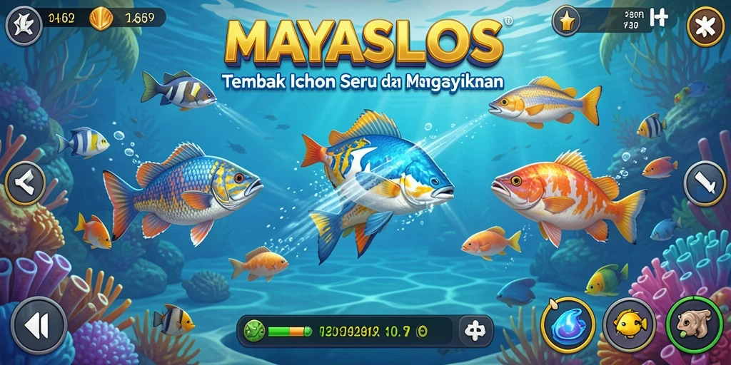 Tampilan menarik dari gameplay Tembak Ikan di MAYASLOTS.