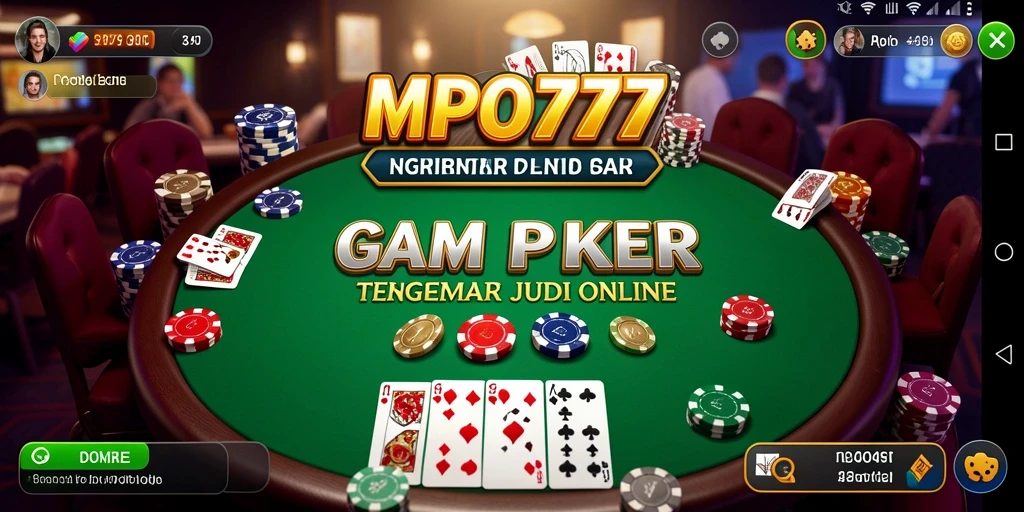 Tampilan gameplay MPO777 yang menarik dalam permainan Poker.