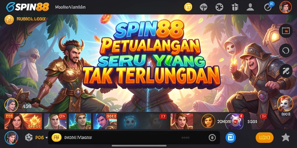 Screenshot gameplay SPIN88 yang menampilkan petualangan seru dan karakter yang beragam.